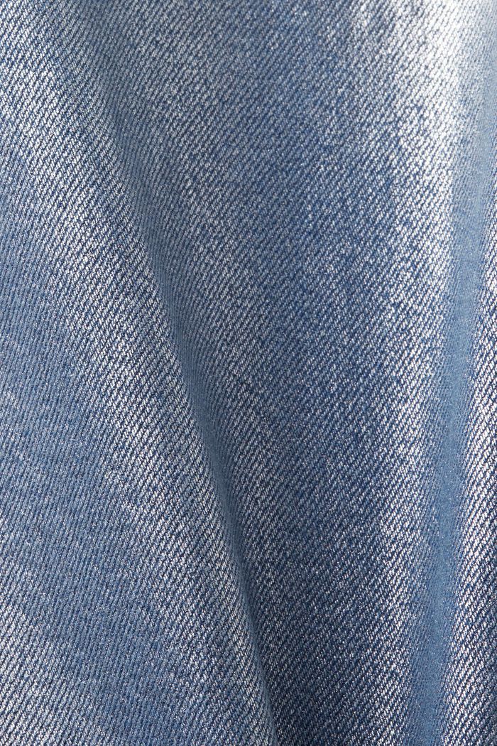 Metallic Retro Straight Jeans, GREY RINSE, detail image number 6