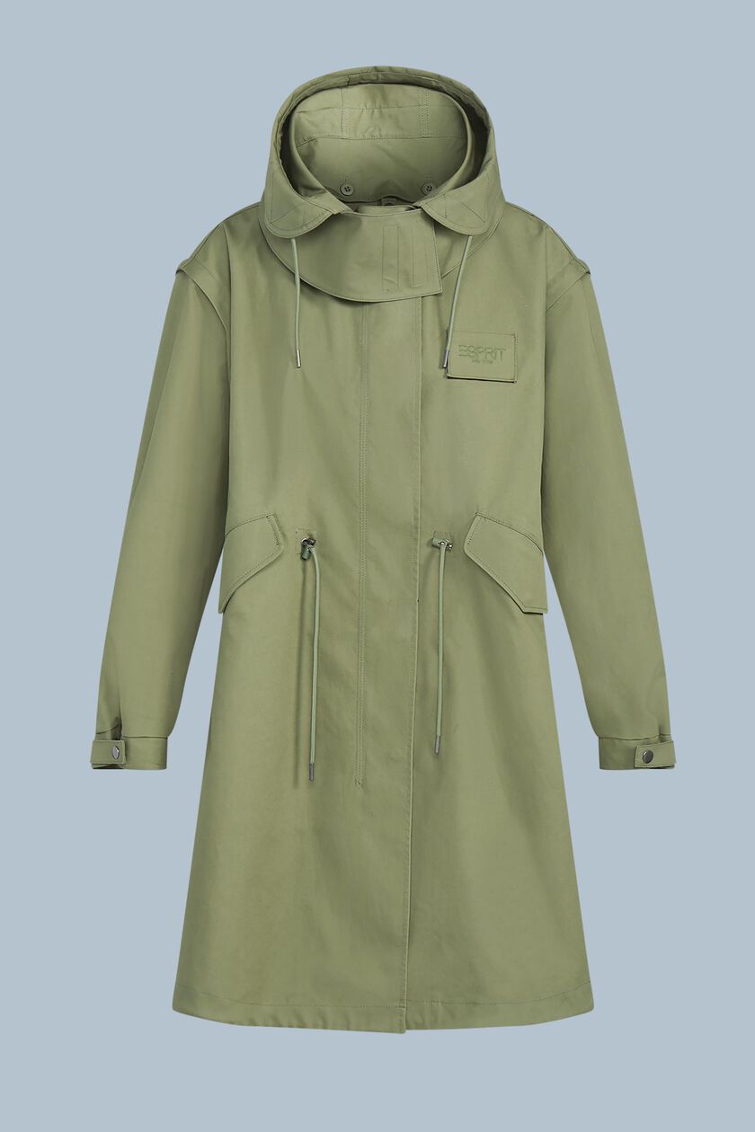 Coated Cotton Hooded Parka