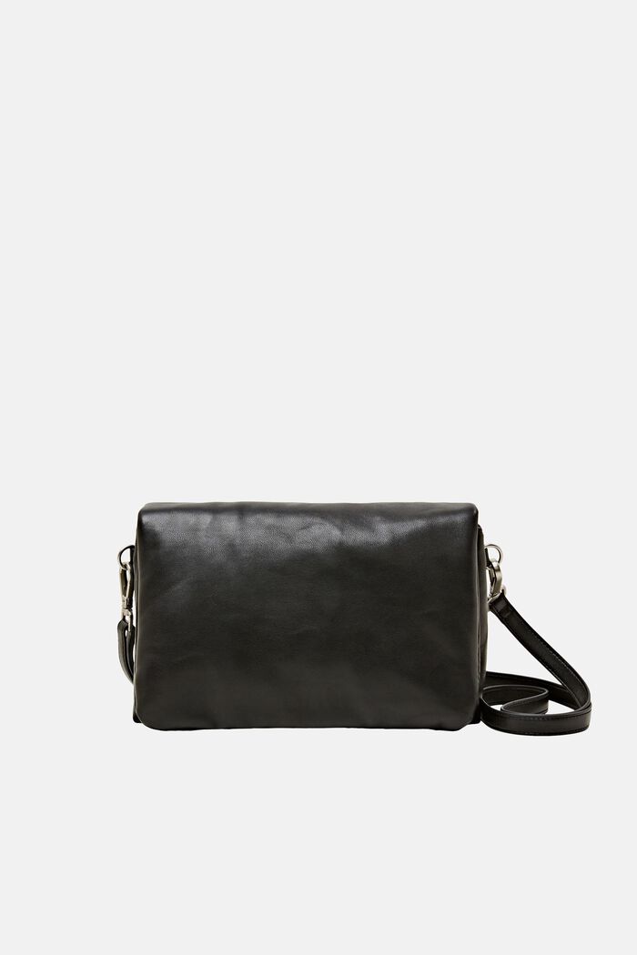 Vegan Leather Shoulder Bag, BLACK, detail image number 0