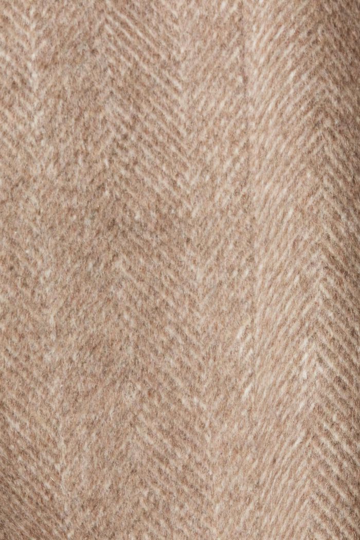 Wool blend coat with detachable hood, LIGHT TAUPE, detail image number 1