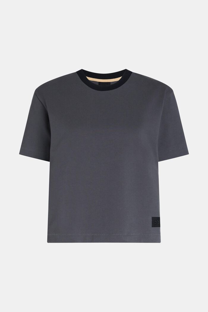 Heavy jersey boxy fit t-shirt, DARK GREY, detail image number 4