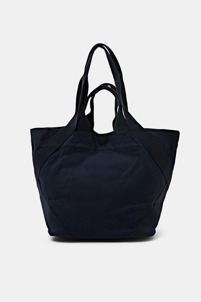 Logo Cotton Canvas Tote, NAVY, detail image number 3