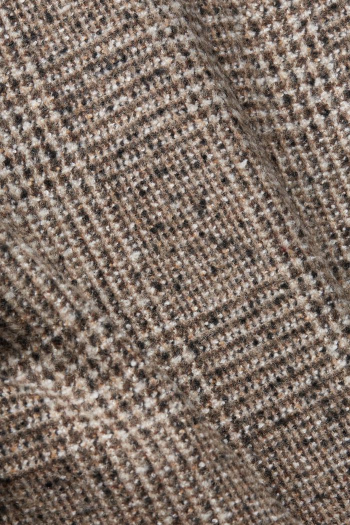 Checked wool blend bouclé blazer, BLACK, detail image number 1