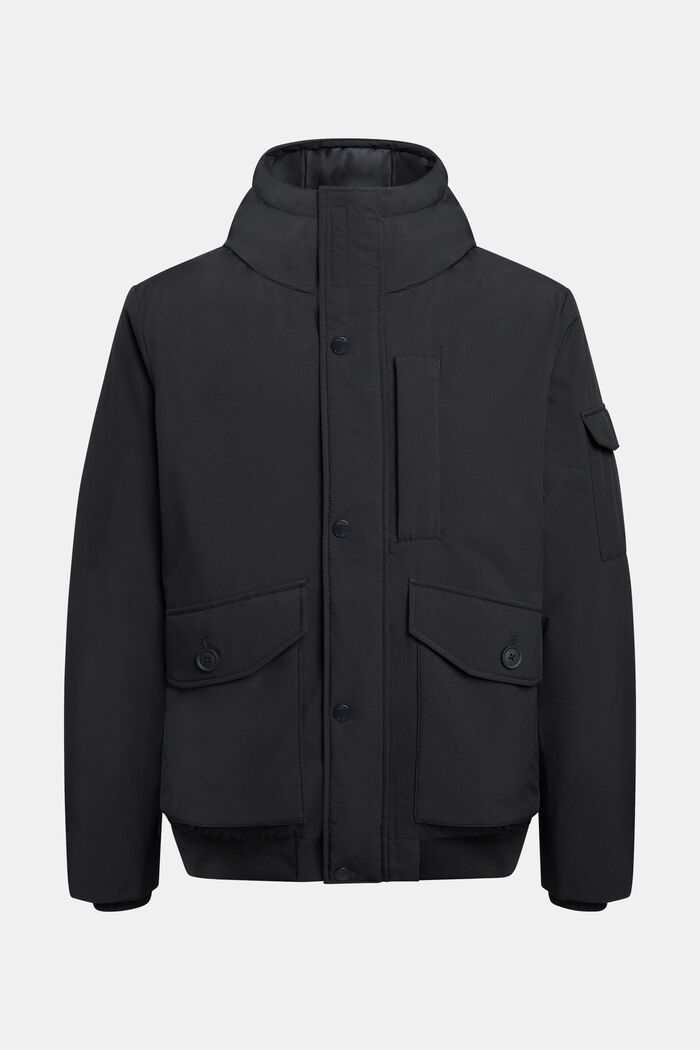 Down jacket with flap pockets, BLACK, detail image number 1