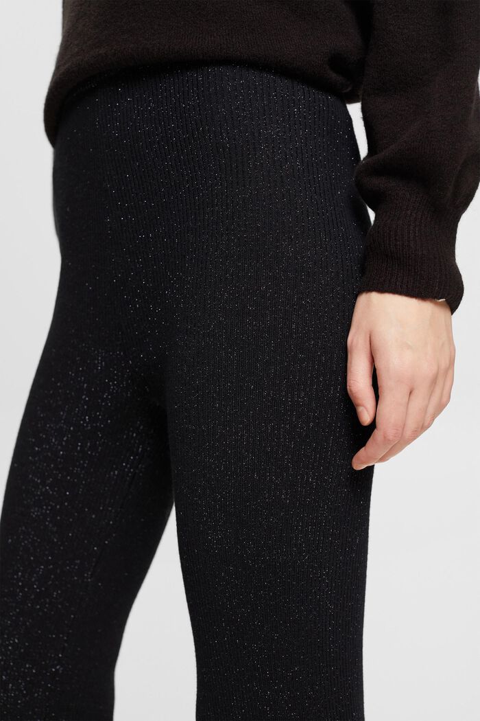 Sparkly knitted trousers, BLACK, detail image number 0