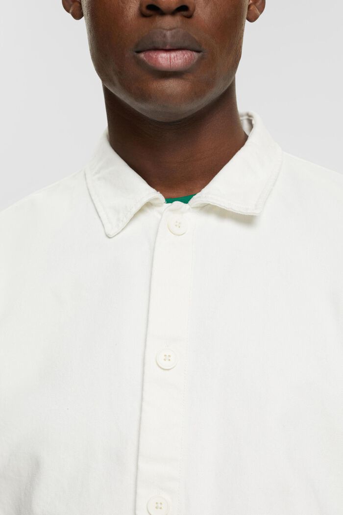 Organic cotton overshirt, OFF WHITE, detail image number 2
