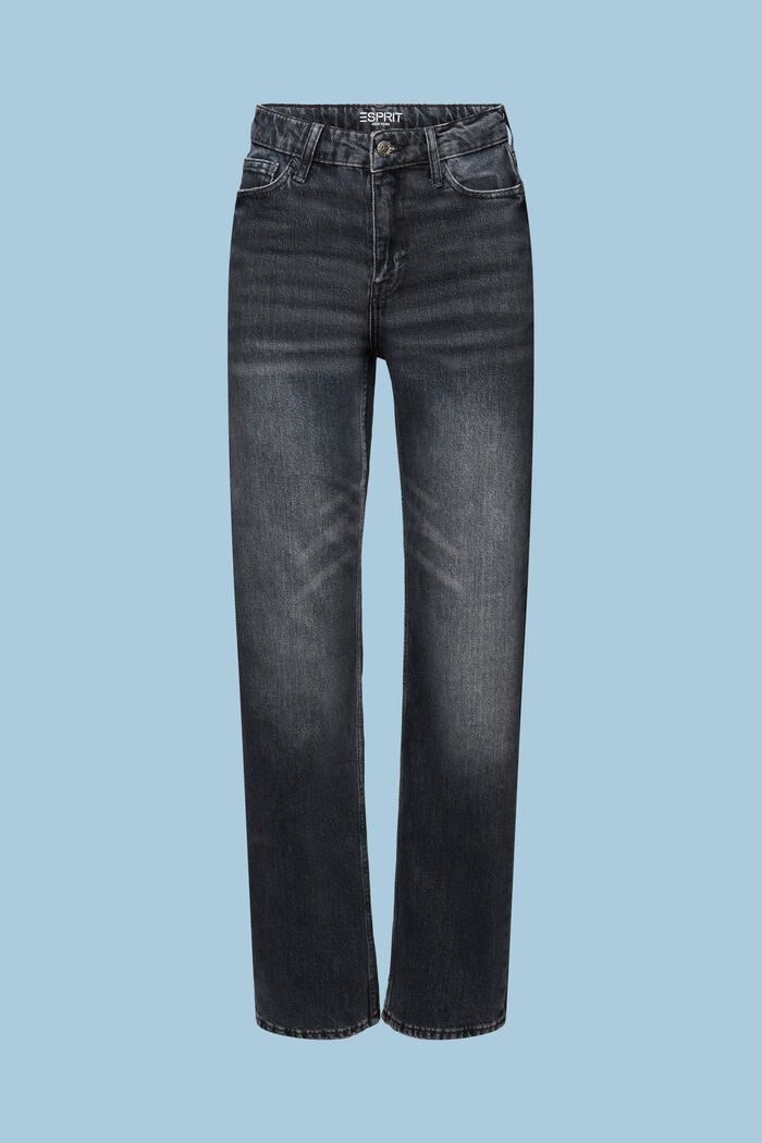 Retro Straight Jeans, BLACK MEDIUM WASH, detail image number 6