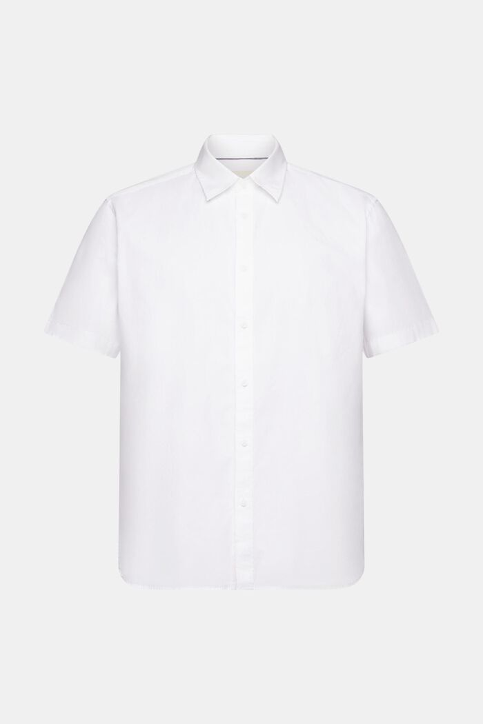 Short-sleeved sustainable cotton shirt, WHITE, detail image number 5