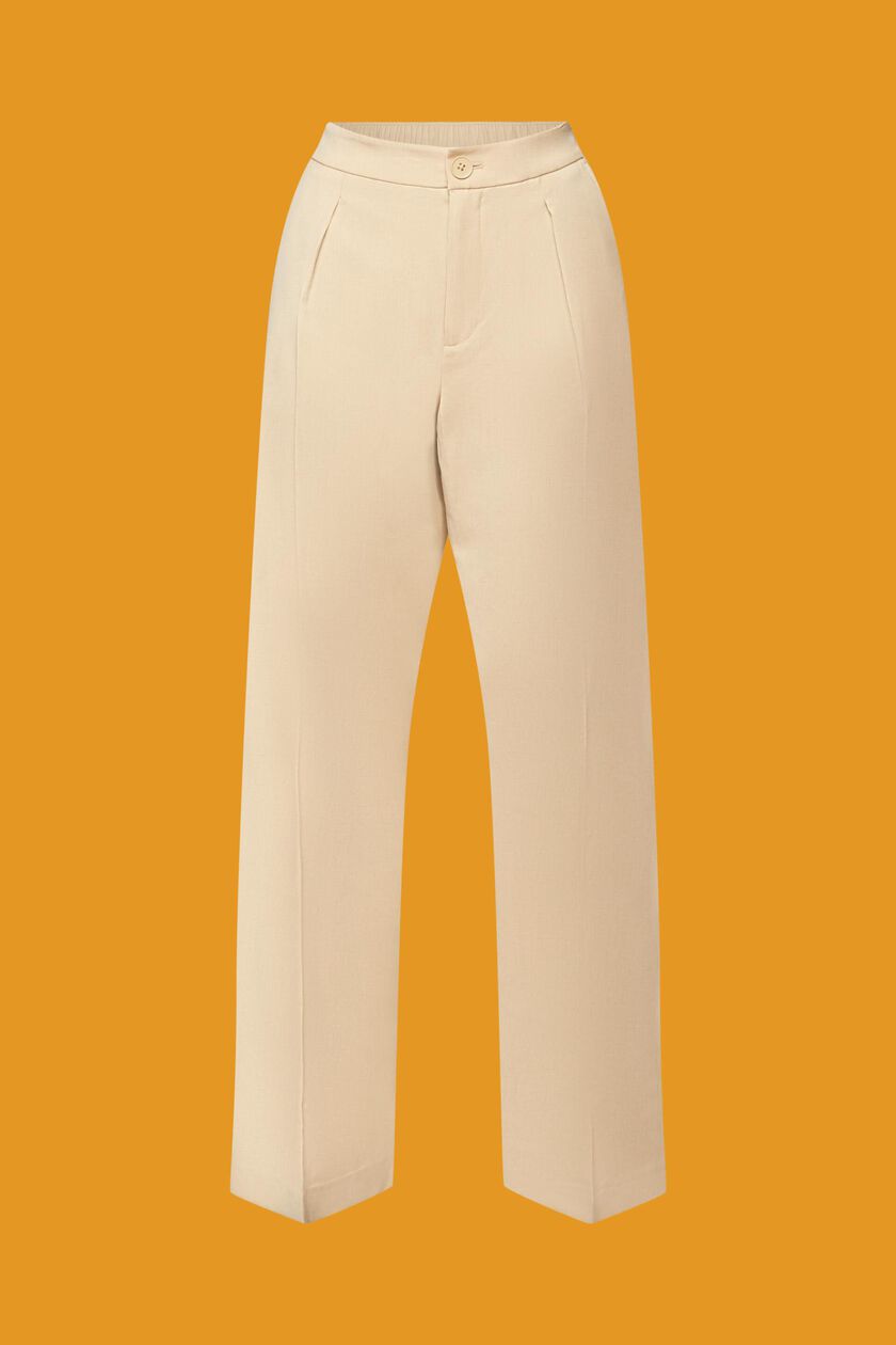 Split hem trousers with zip