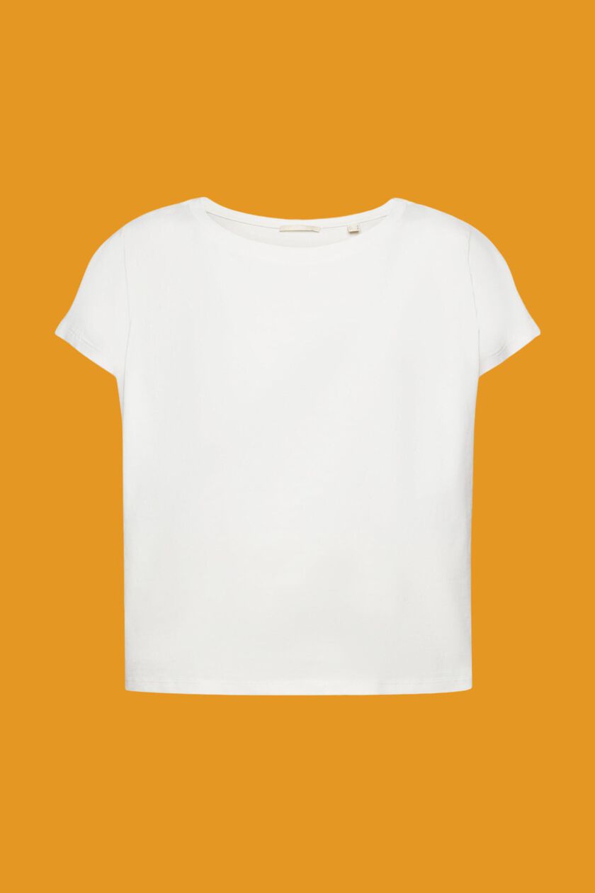 T-shirt with pleated details