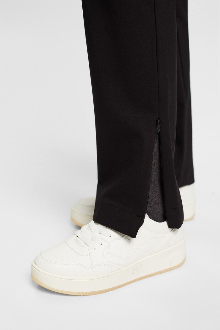 Split hem trousers with zip, BLACK, detail image number 4
