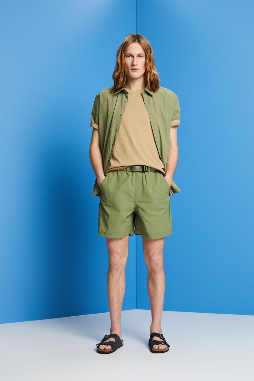 Shorts with integrated belt