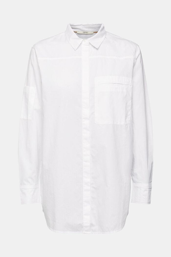 Shirt blouse, organic cotton, WHITE, detail image number 2