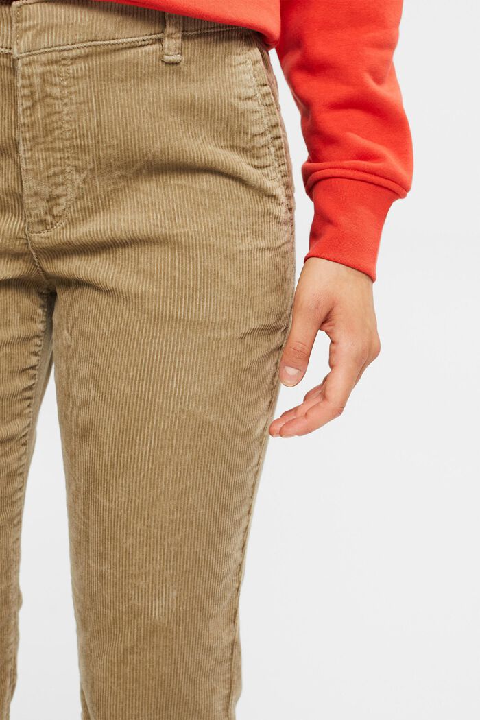 Mid-rise corduroy trousers, PALE KHAKI, detail image number 2