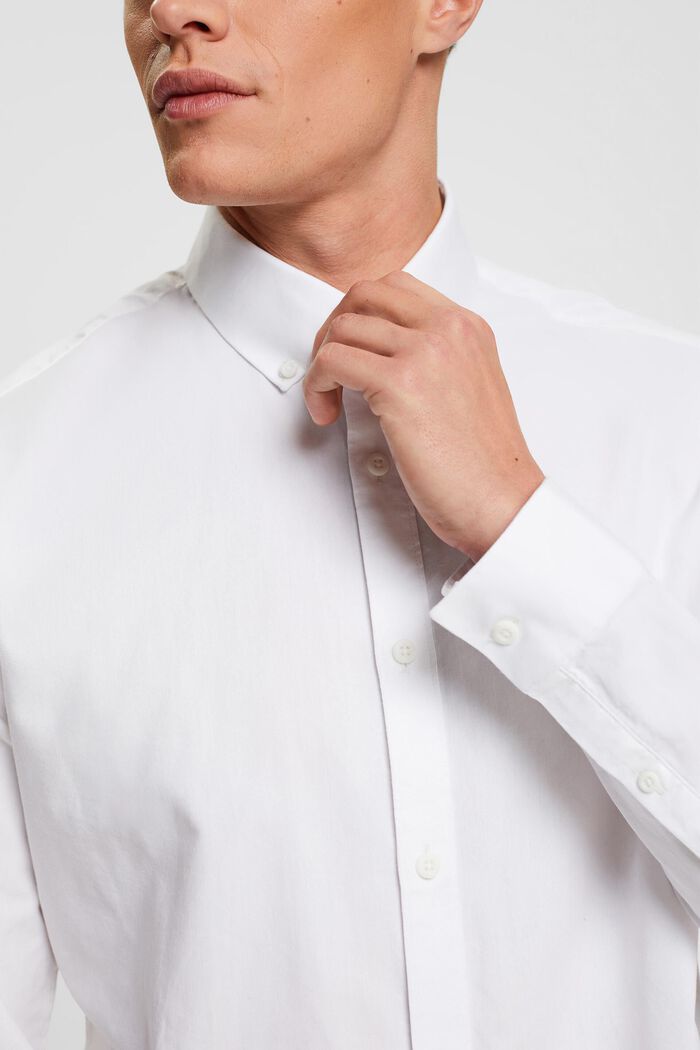 Slim fit button-down shirt, OFF WHITE, detail image number 0