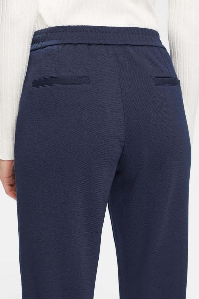 Mid-rise jogger style trousers, NAVY, detail image number 4