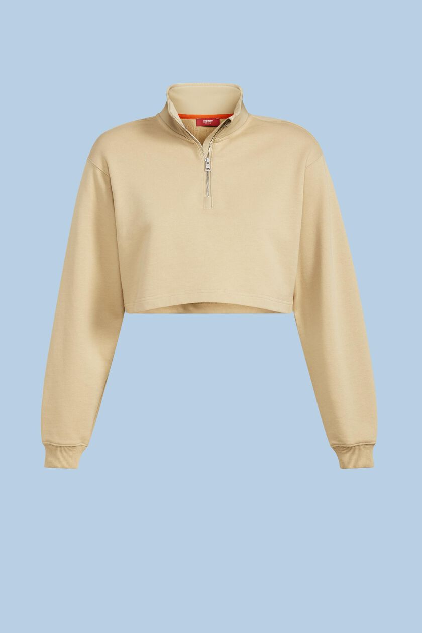 Cropped Organic Cotton Terry Sweatshirt