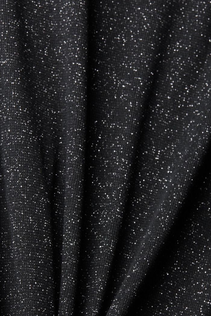 Sleeveless glitter top, BLACK, detail image number 1