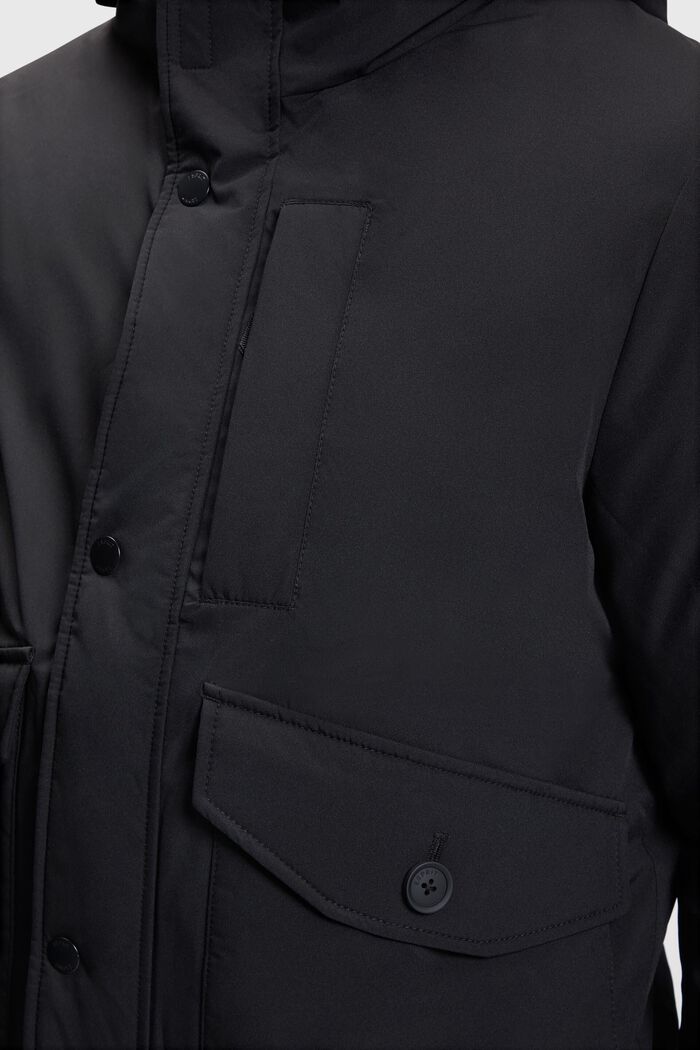 Down jacket with flap pockets, BLACK, detail image number 0
