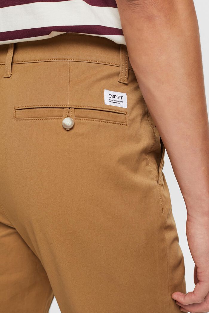 Cotton-Twill Slim Chinos, CAMEL, detail image number 2