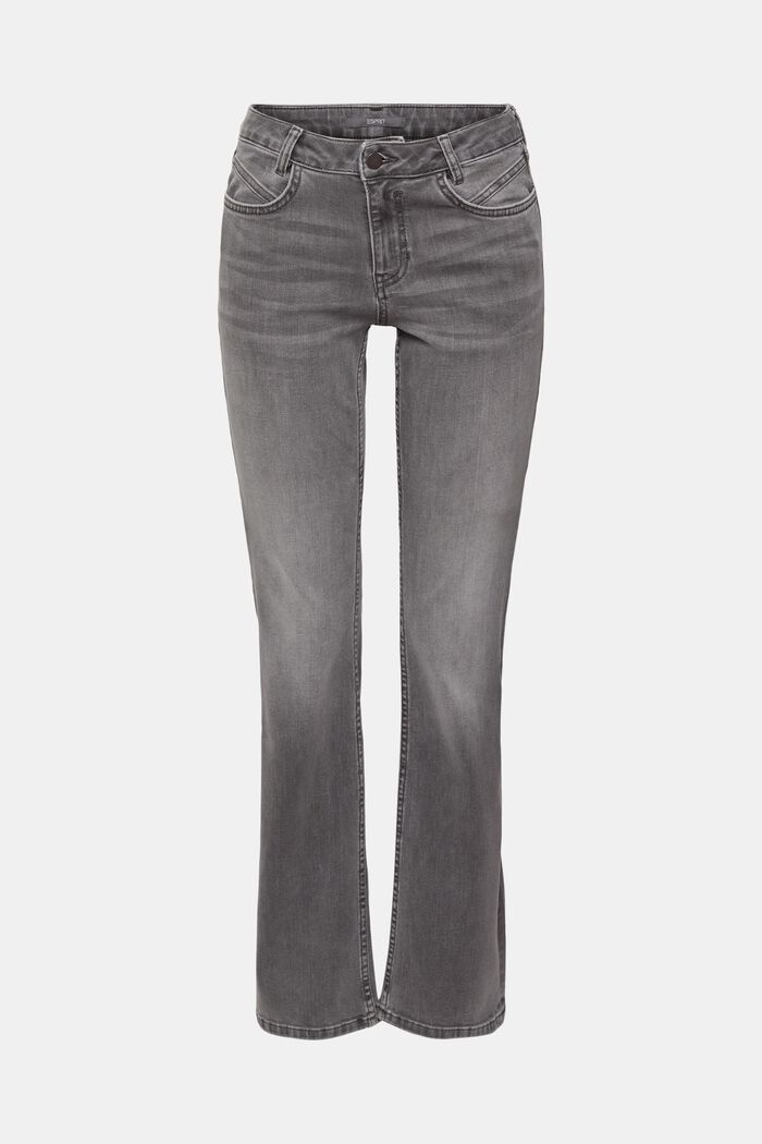 Mid-rise bootcut stretch jeans, GREY MEDIUM WASHED, detail image number 2