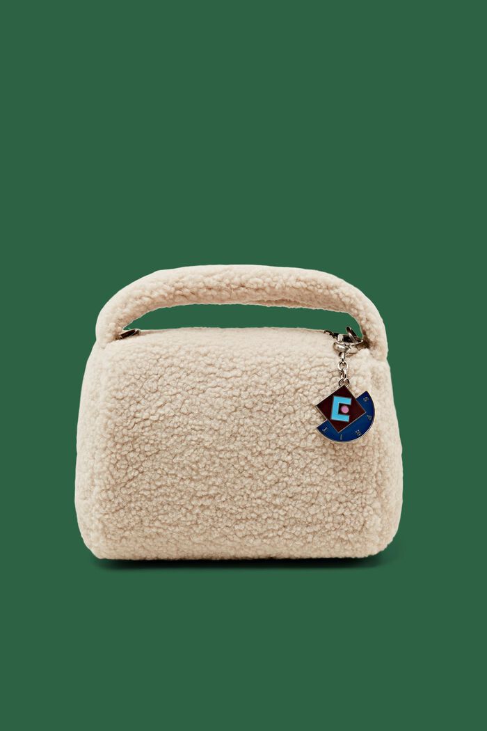 Small Teddy Fur Bag, SAND, detail image number 0