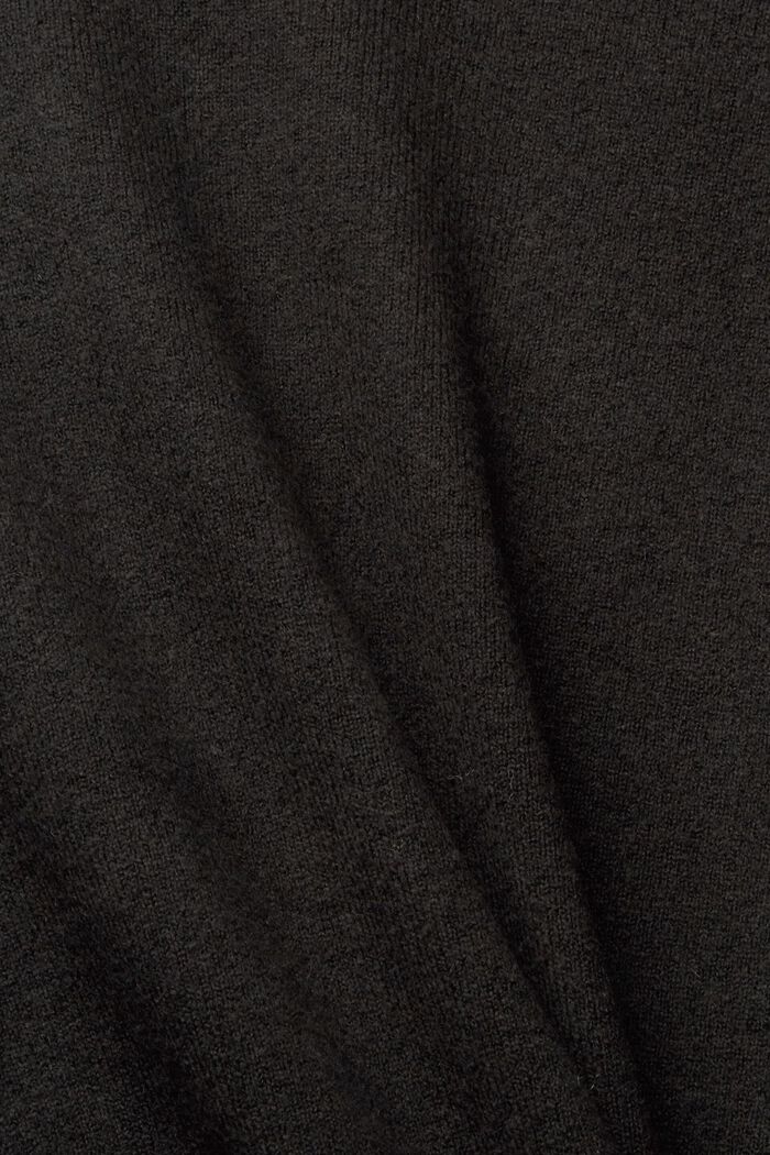Wool blend: open cardigan, BLACK, detail image number 1
