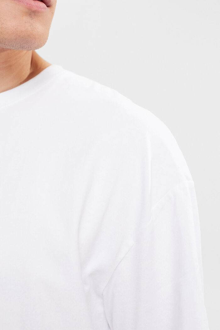 Oversized jersey T-shirt, WHITE, detail image number 0