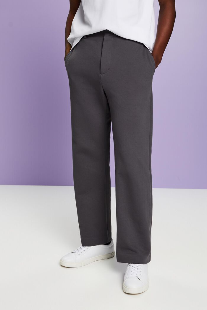 Piqué Jersey Pants, DARK GREY, detail image number 0