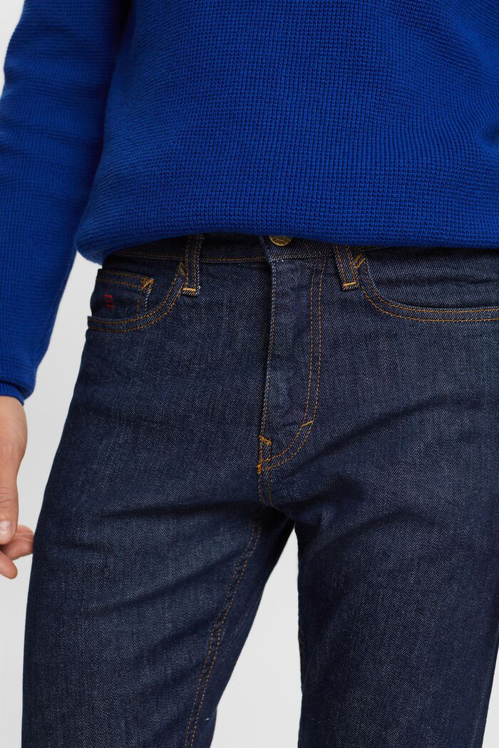 Premium Selvedge Mid-Rise Slim Jeans, BLUE RINSE, detail image number 4