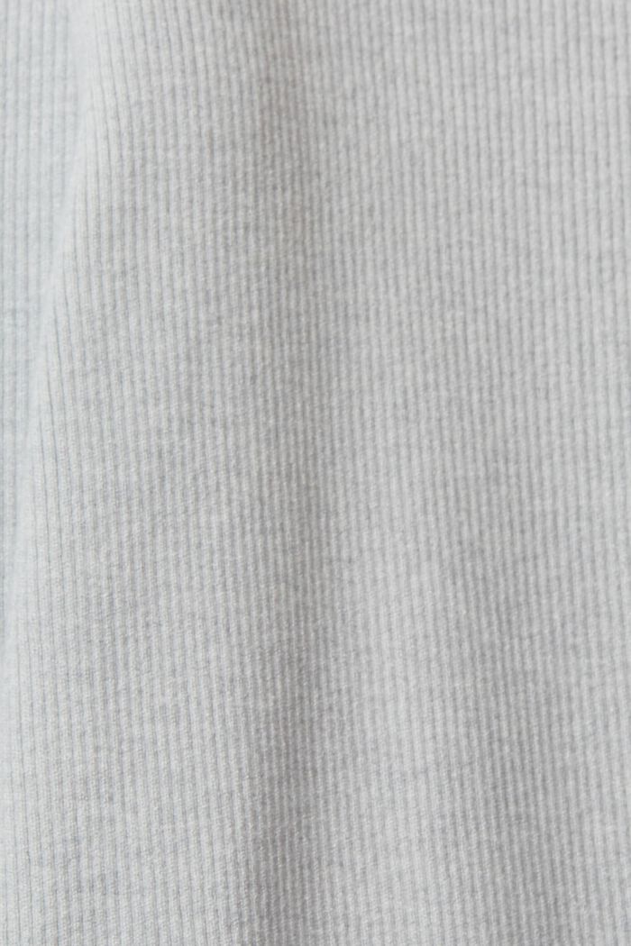 High-rise rib knit trousers, LIGHT GREY, detail image number 1