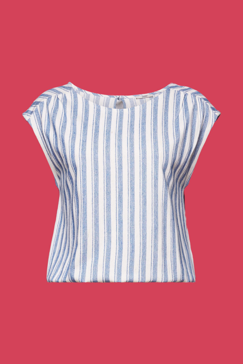 Sleeveless top with vertical stripes