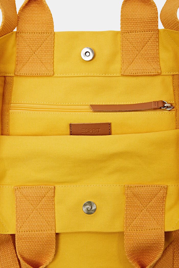 Logo Cotton Canvas Tote, SUNFLOWER YELLOW, detail image number 3