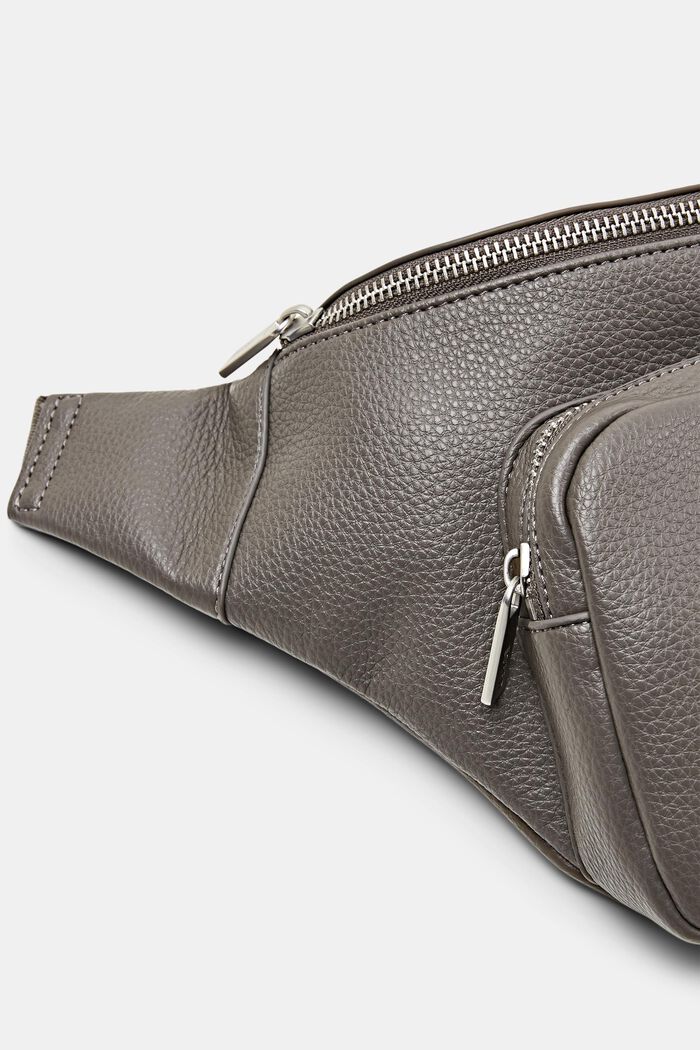 Vegan Leather Belt Bag, DARK GREY, detail image number 1