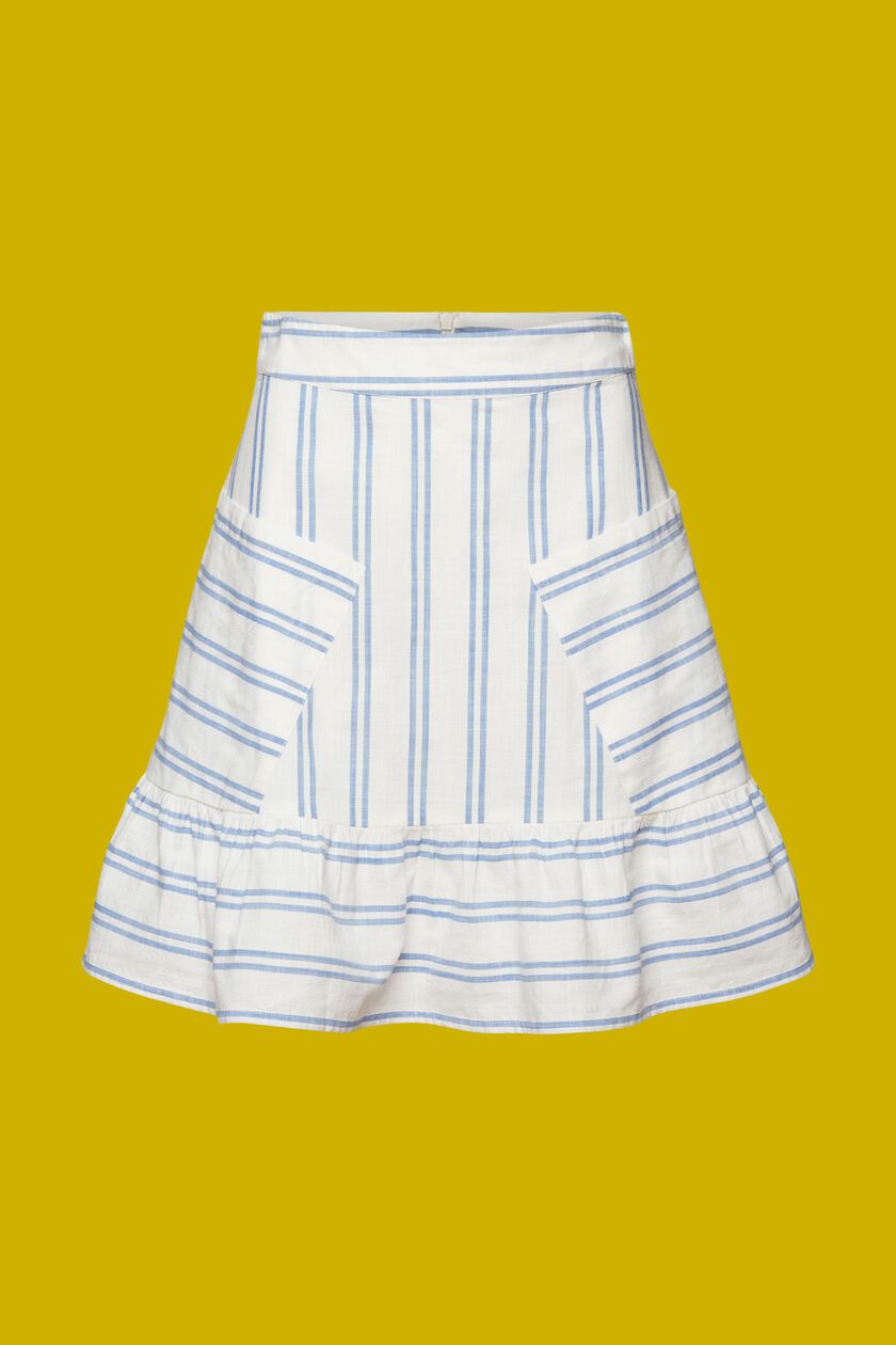 Striped mini skirt, 100% cotton