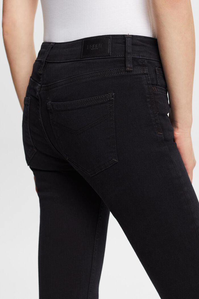 Premium mid-rise skinny fit jeans, BLACK DARK WASHED, detail image number 5