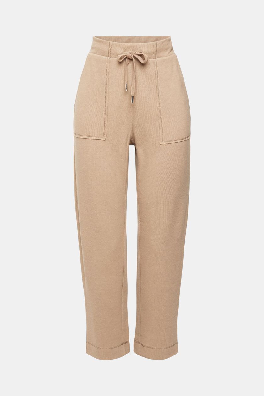 High-rise knitted jogger style trousers