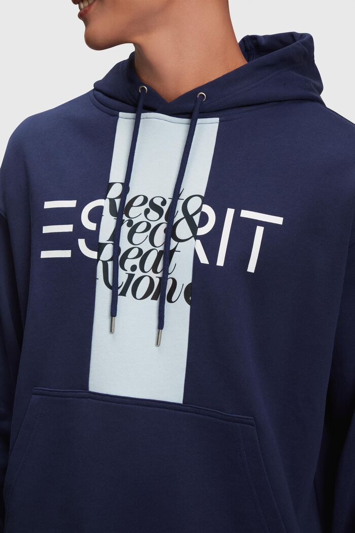 Patched hoodie, NAVY, detail image number 2