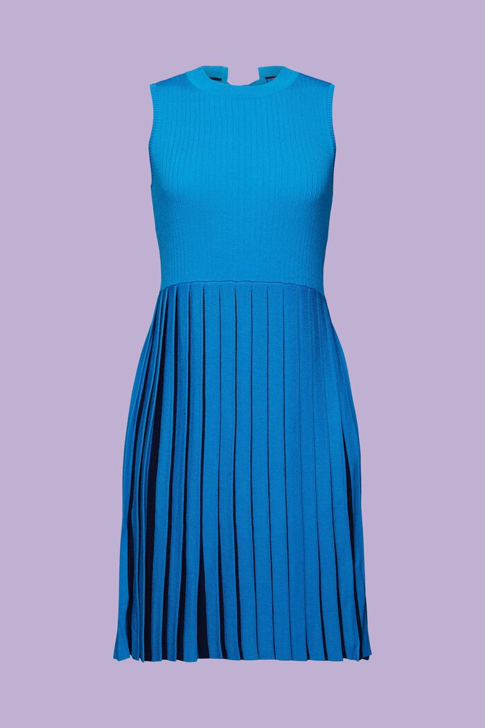 Knitted Mini Dress, BLUE, detail image number 6