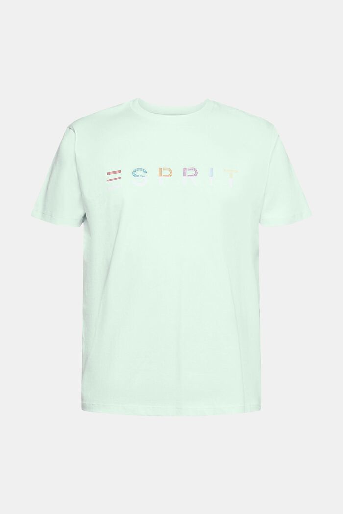 Jersey T-shirt with an embroidered logo, PASTEL BLUE, detail image number 2