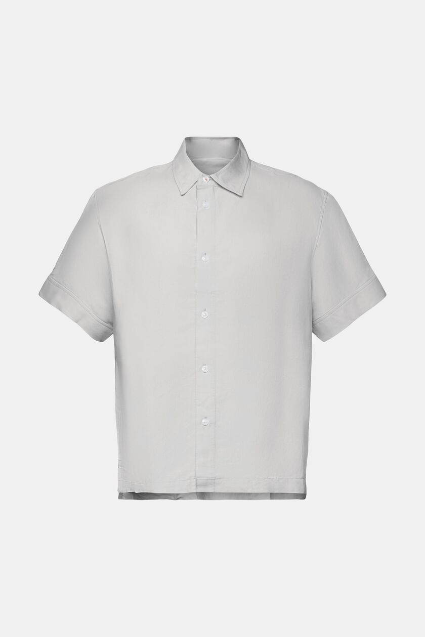 Short-sleeved shirt, linen blend