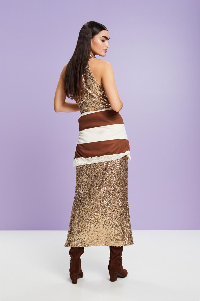 Sequined Maxi Dress, GOLD, detail image number 2