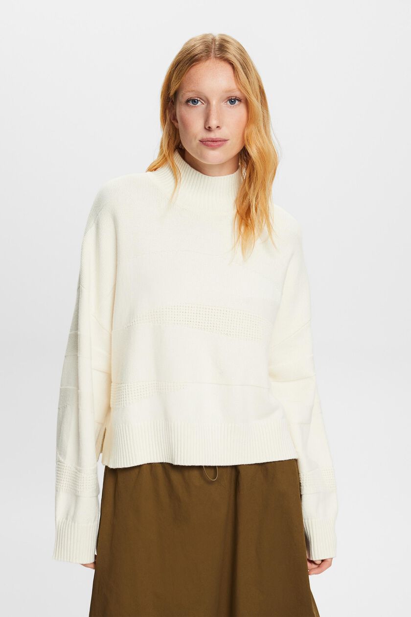 Jacquard Mockneck Sweater