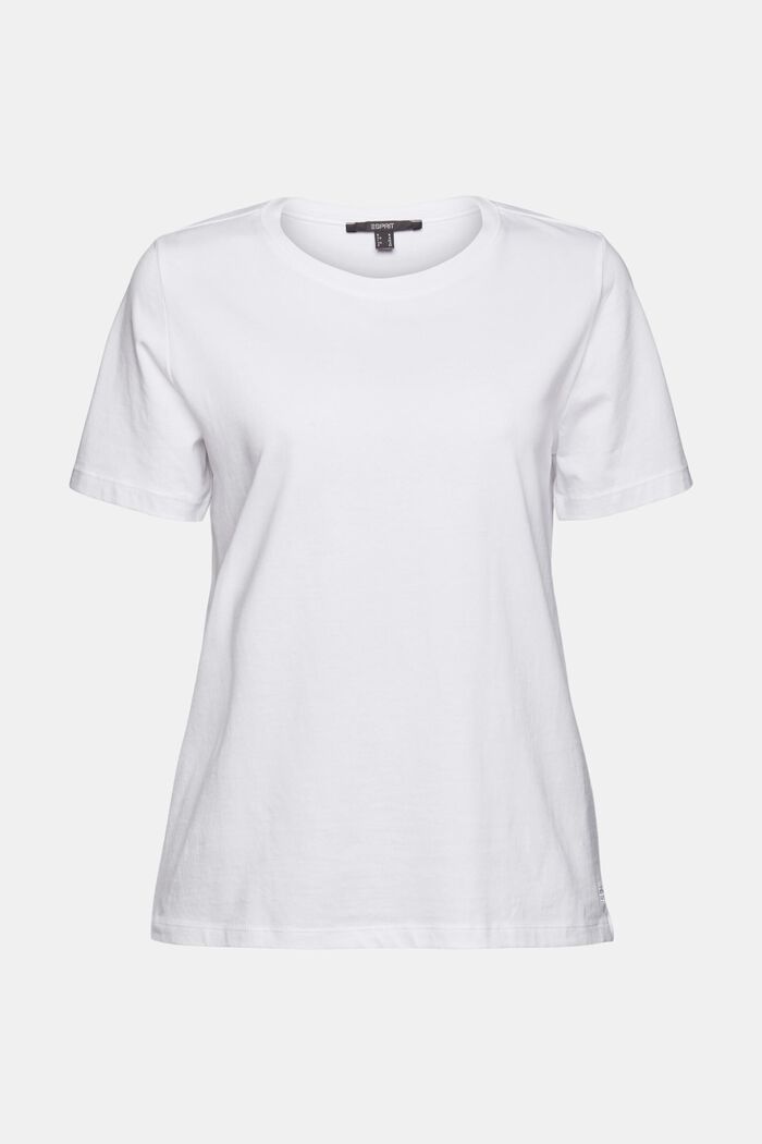 Basic T-shirt in 100% organic cotton, WHITE, detail image number 2