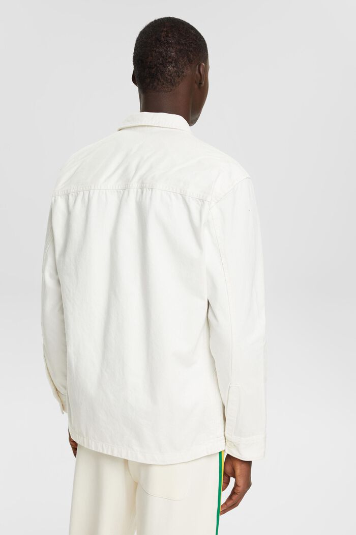 Organic cotton overshirt, OFF WHITE, detail image number 3
