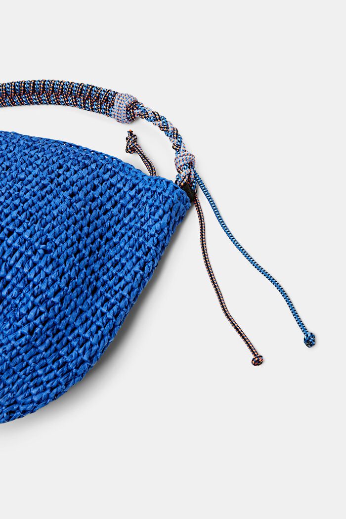 Crochet Hobo Bag, BRIGHT BLUE, detail image number 1