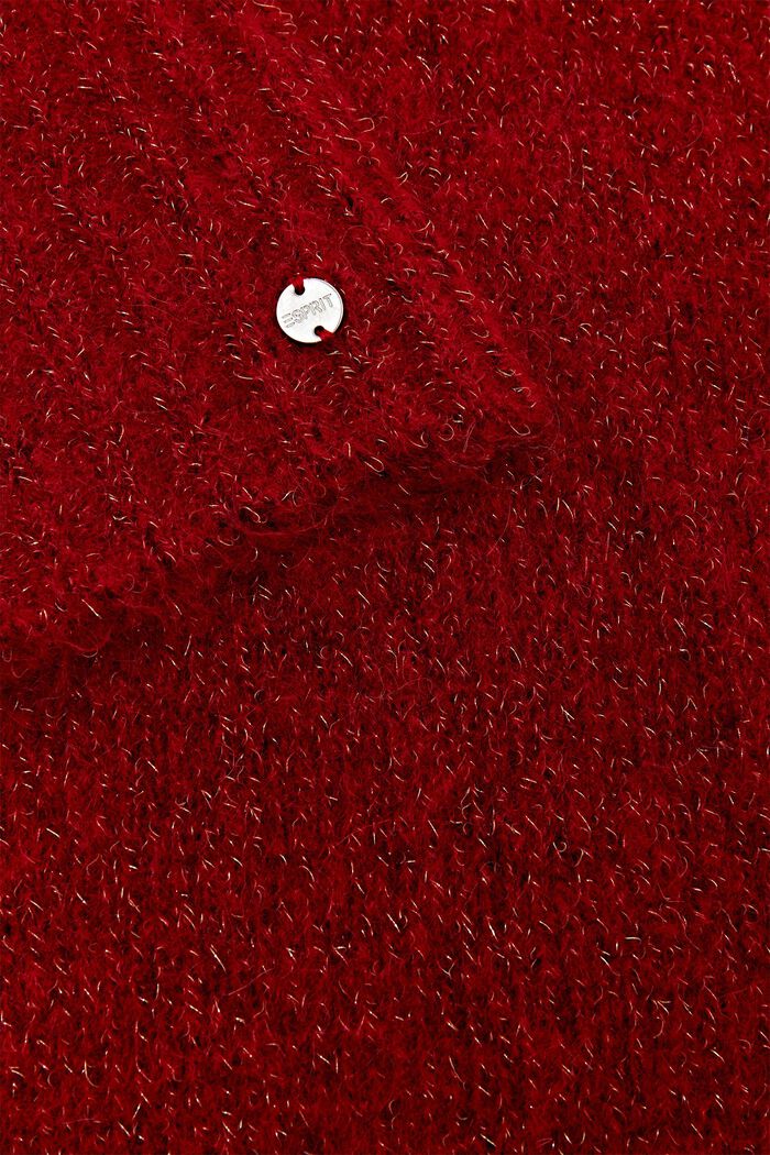 Mohair-Wool Blend Scarf, DARK RED, detail image number 1