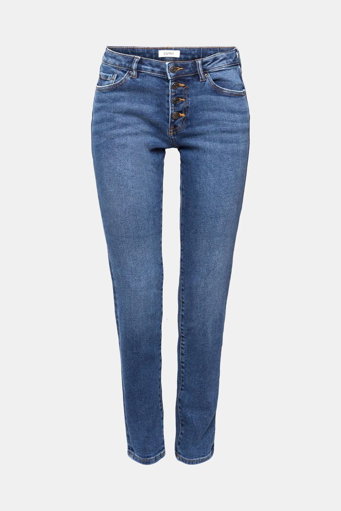 Mid-Rise Slim Stretch Jeans, BLUE MEDIUM WASHED, detail image number 2