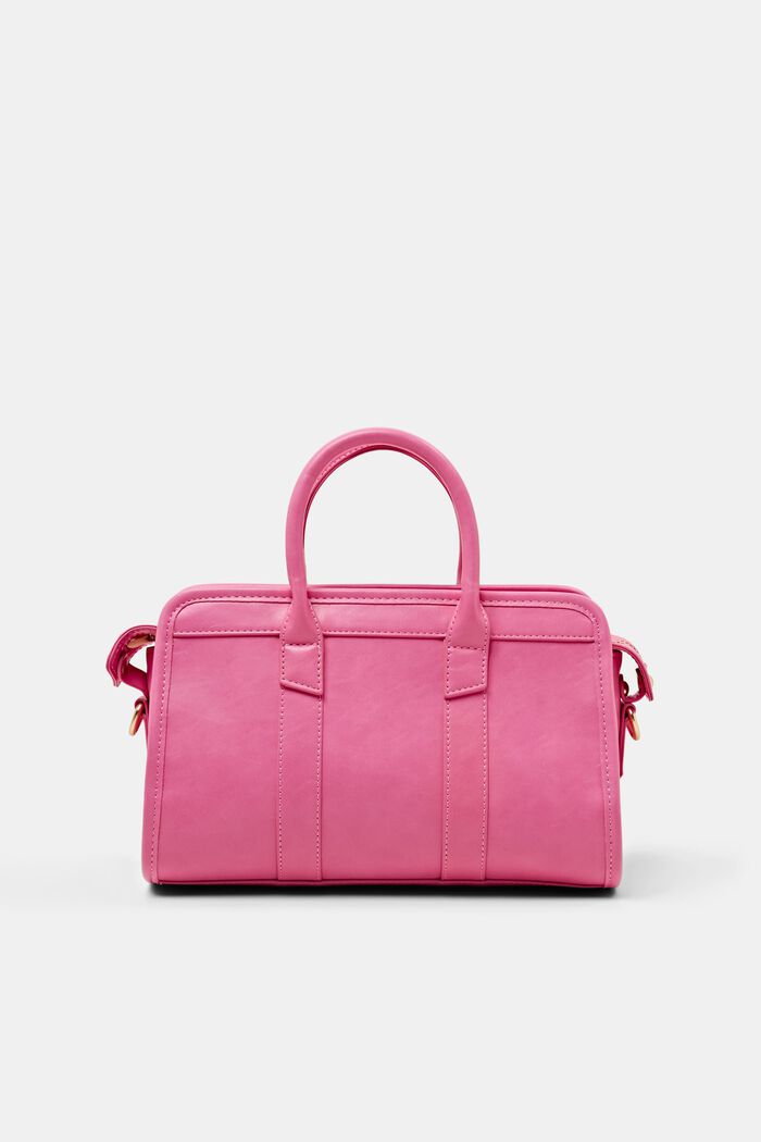 Faux Leather Top Handle Bag, PINK, detail image number 0