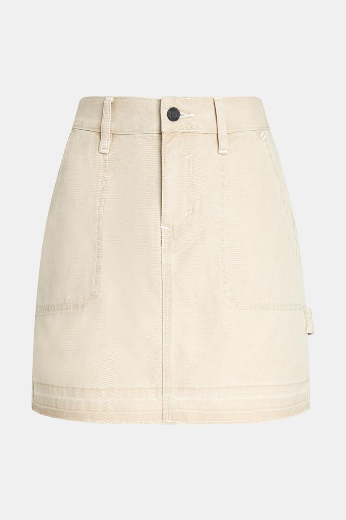 Workwear released hem mini skirt, SAND, detail image number 4